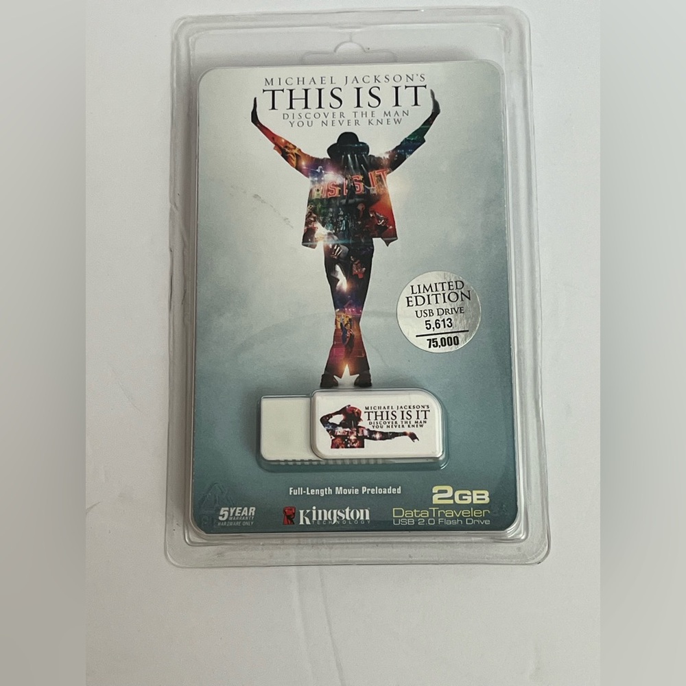 NEW ~ MICHAEL JACKSON THIS IS IT LTD EDITION USB DRIVE 5613/75000